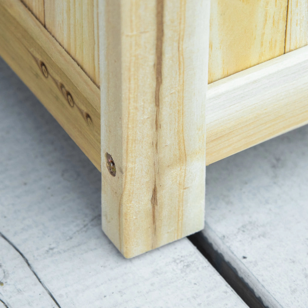 Fioriera in Legno Pieghevole per Balcone Giardino ¨C Zephmum ¨C 70x30x25 cm Naturale