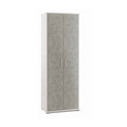 ARMADI DA ARREDO CON 2 ANTE DIMENSIONI 199X71X41 CM COLORE OSSIDO BIANCO E CEMENTO