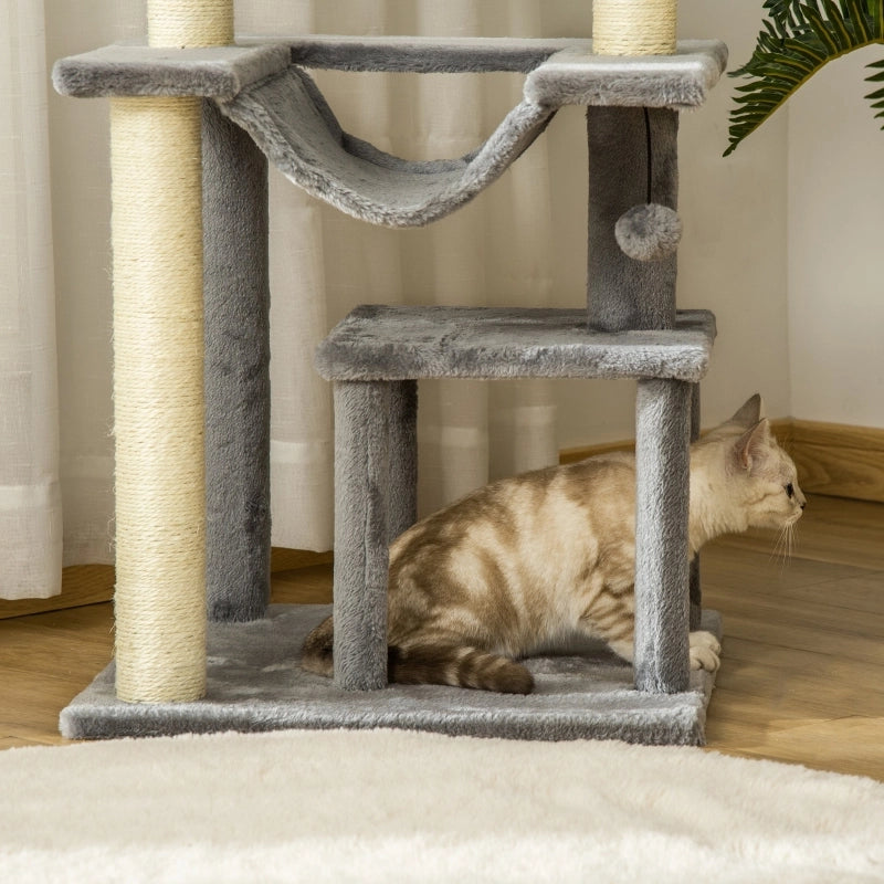 TIRAGRAFFI 90 cm con amaca e cuccia grigio