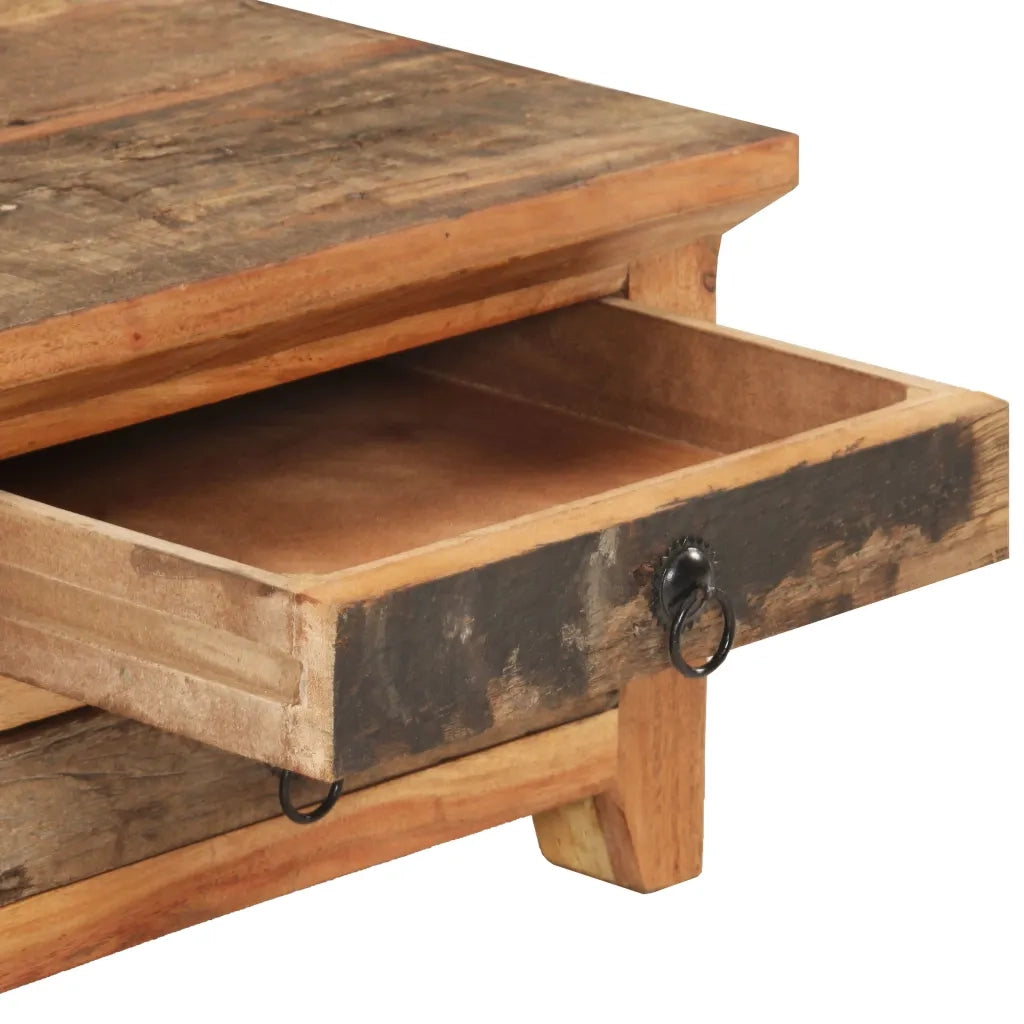 Tavolino da Salotto 90x50x31 cm in Legno Massello di Recupero 320384