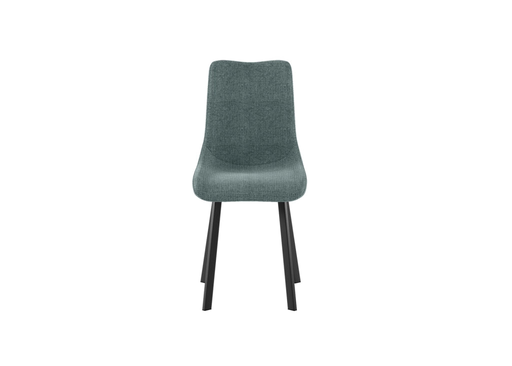 Set 4 Sedie Iris 45x56x86 cm in Tessuto Easy-Clean Acquamarina