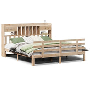Letto matrimoniale | Letto per adulti | Letto Libreria senza Materasso 180x200 cm in Legno di Pino