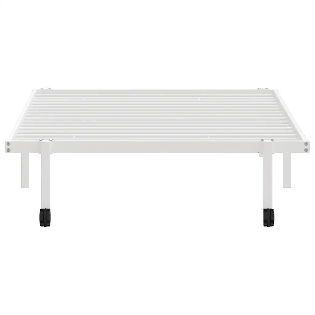 Giroletto senza Materasso Pieghevole Bianco 100x190 cm Acciaio 4103968