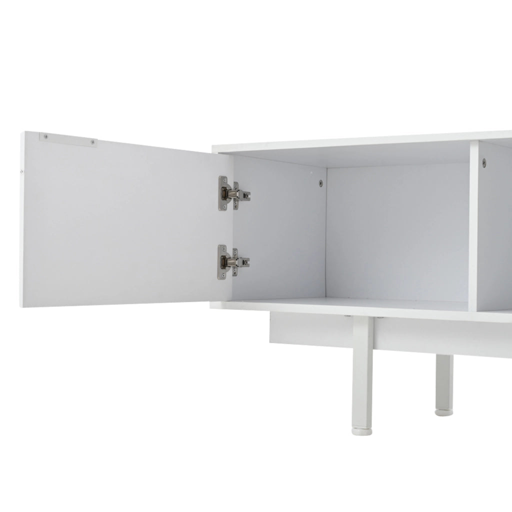 Mobile porta televisore bianco 200 cm con ante e cassetti