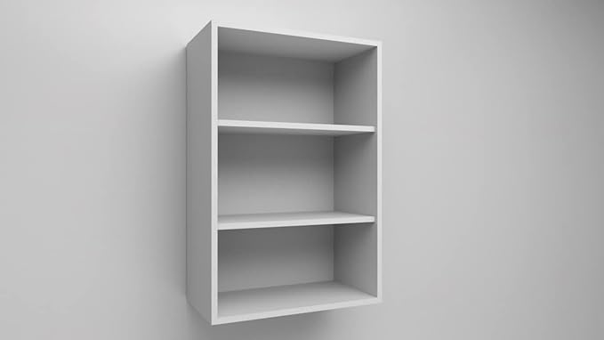 Pensile Cucina in Legno Nobilitato Bianco Frassino Mobile Alto con 1 Anta, Pensile Componibile Moderno Made in Italy (H90XL40XP33cm)