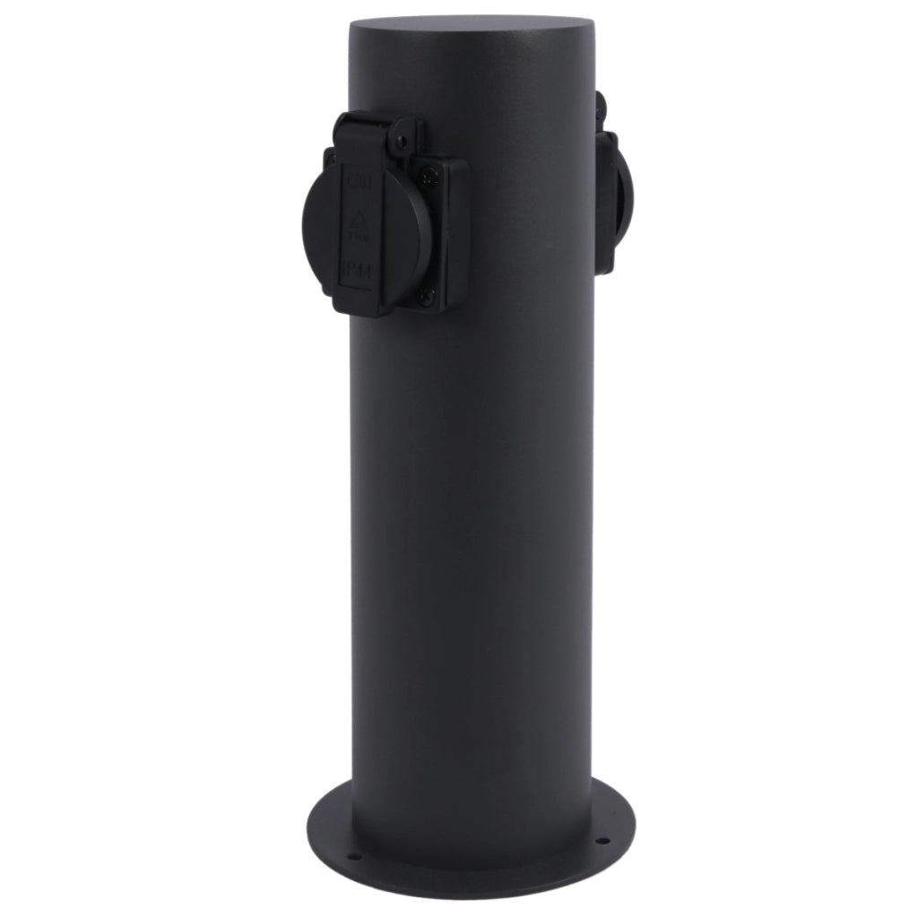 Colonnina presa giardino Polux Elektri 28cm 2x230V IP44 grafite
