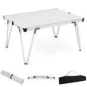 Tavolo da campeggio pieghevole 93 x 69 x 47,5 cm leggero e impermeabile stile moderno alluminio grigio 20_0013911
