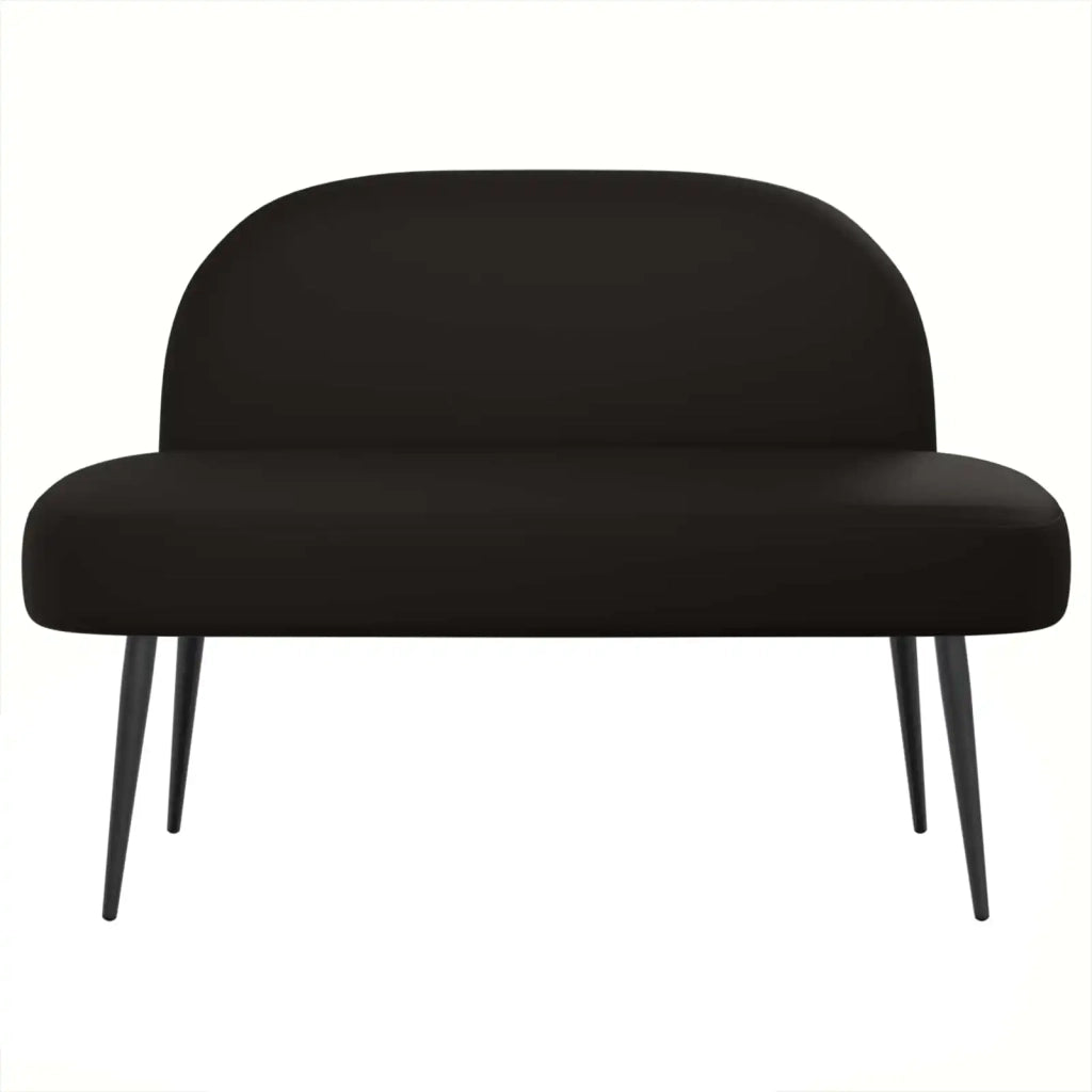 Panchina imbottita con schienale Nero 110 x 60 x 76 cm