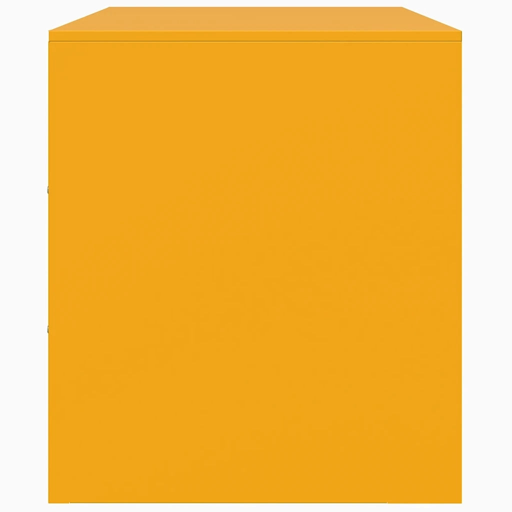 Mobili TV 2 pz Giallo Senape 67x39x44 cm in Acciaio