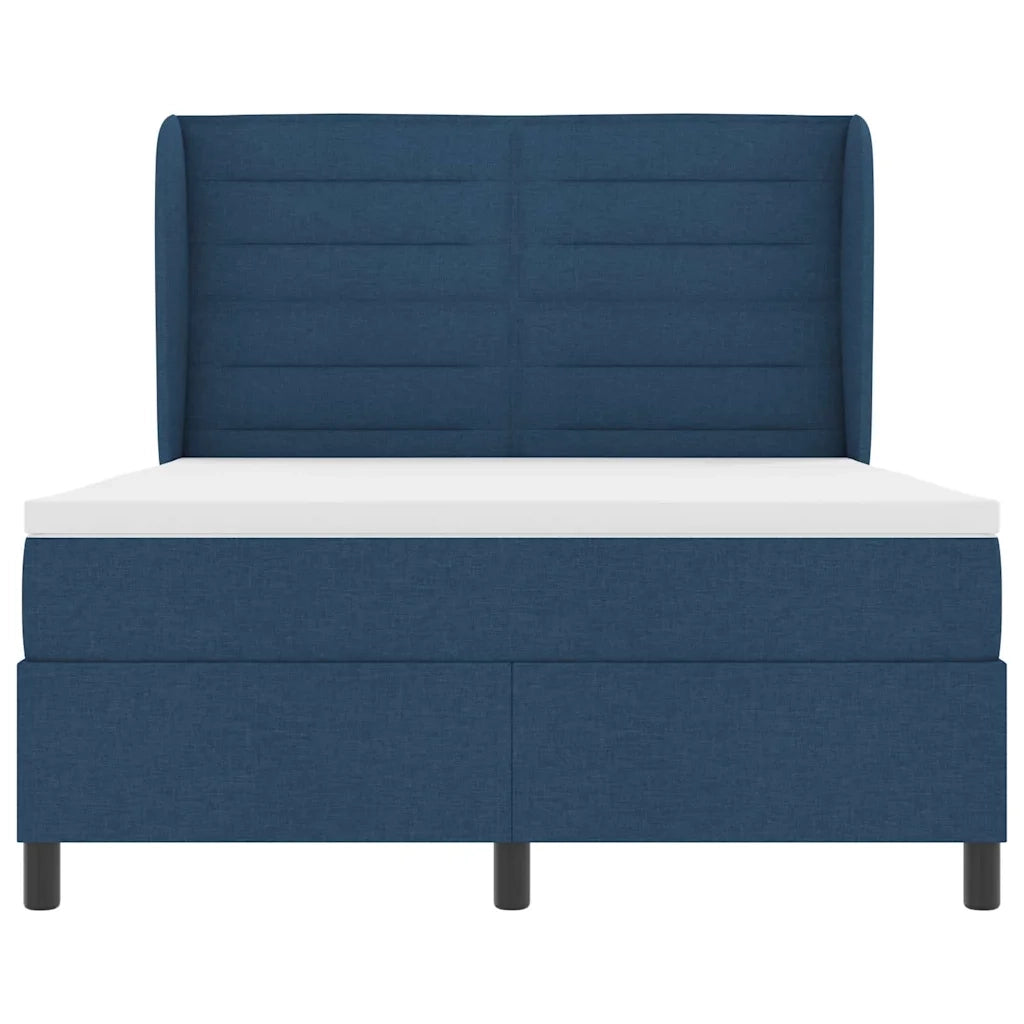 Letto a molle con materasso Blu 160 x 200 cm Tessuto 3340514