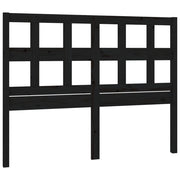 Testiera | Testata per Letto Nera 125,5x4x100cm in Legno Massello di Pino