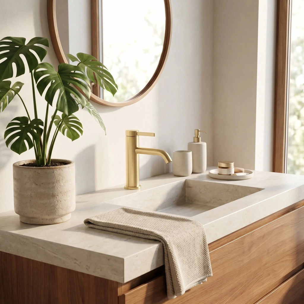 Rubinetto Da Bagno Rea Rivo Brush Gold