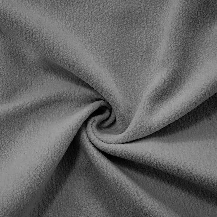 Divano angolare Cloud - Xylo - 2 posti in chenille con 2 cuscini lombari e 2 pouf, grigio