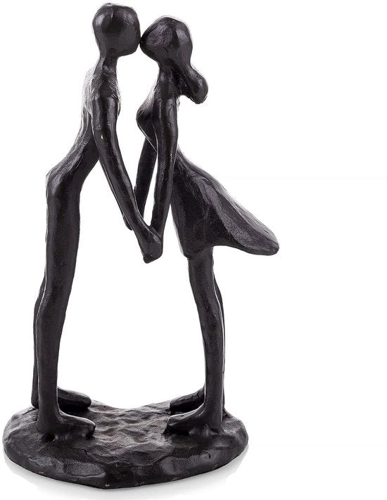Paio di cuscini metallici, decorativo oggetto in ferro moderno, scultura personalizzabile, figure astratte nere, regalo di anniversario per lei, amiche, coppie