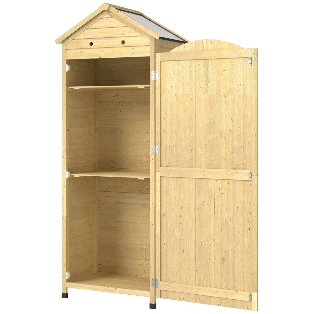 Armadio da Giardino in Legno ¨C zephmum ¨C Naturale 85x58x213