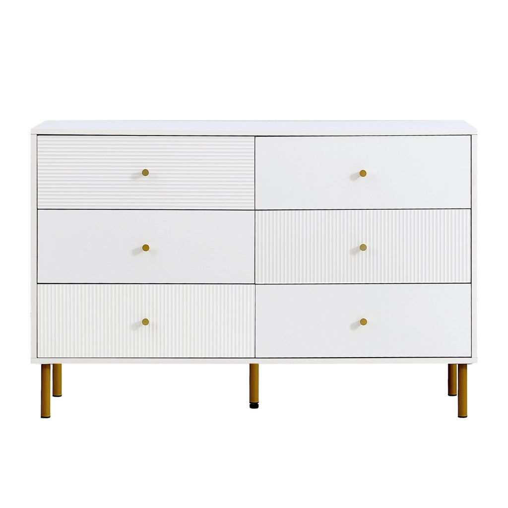 Cassettiera 6 Cassetti ¨C Xylo ¨C Bianco, MDF, Metallo, 120x40x78