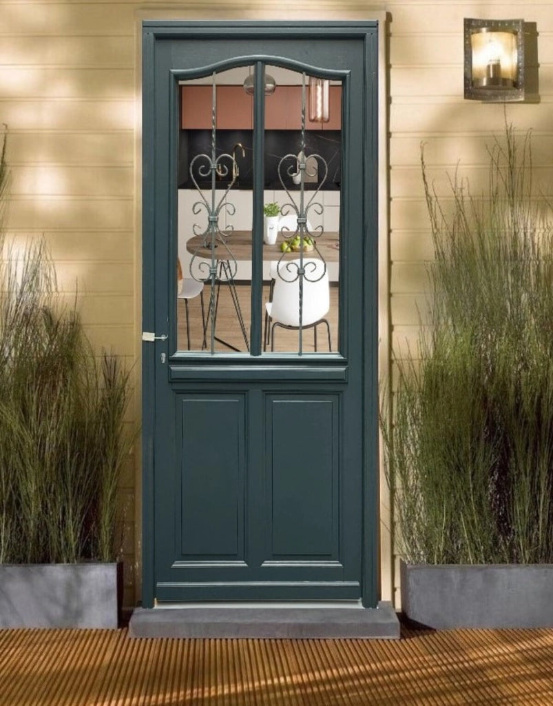 Porta d'ingresso in legno Exo modello 'Sabrina' 215X90 lato destro venduta con maniglia e serratura senza maniglia