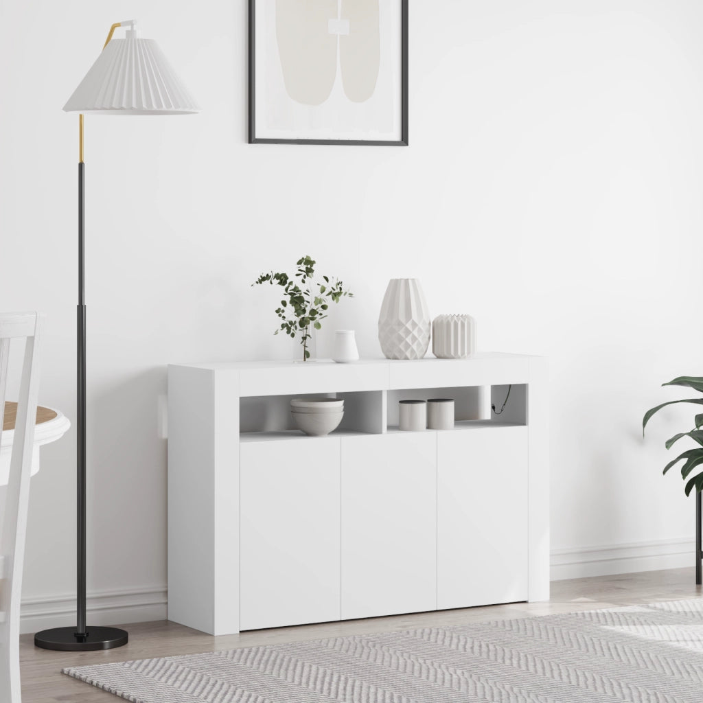 Credenza Bianca Bianca Legno ingegnerizzato 116 x 30 x 75 cm