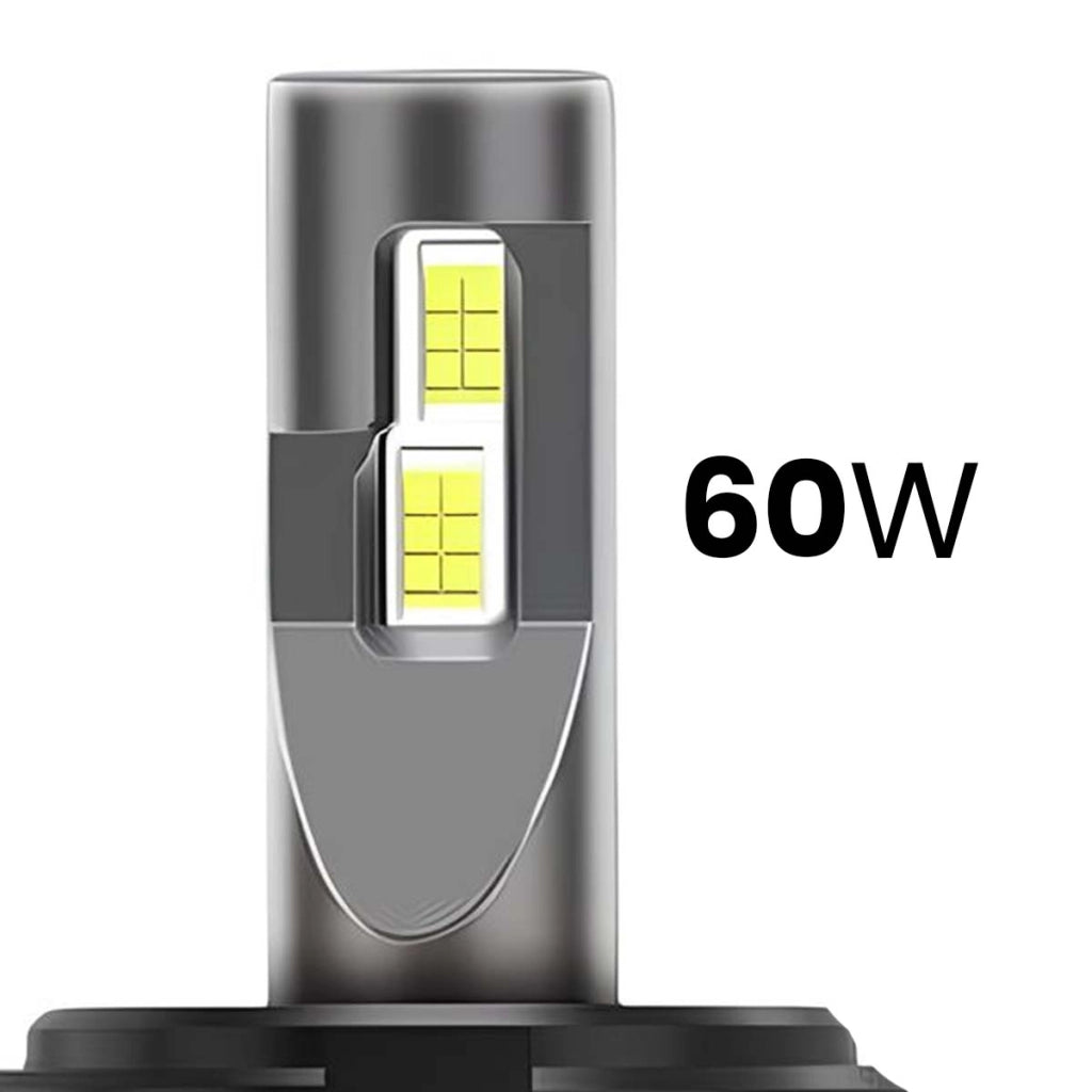 Set di 2 lampadine LED M8 Pro H4 60W 12V 6000K 12000lm IP65 per auto Nero / Rosso Avizar
