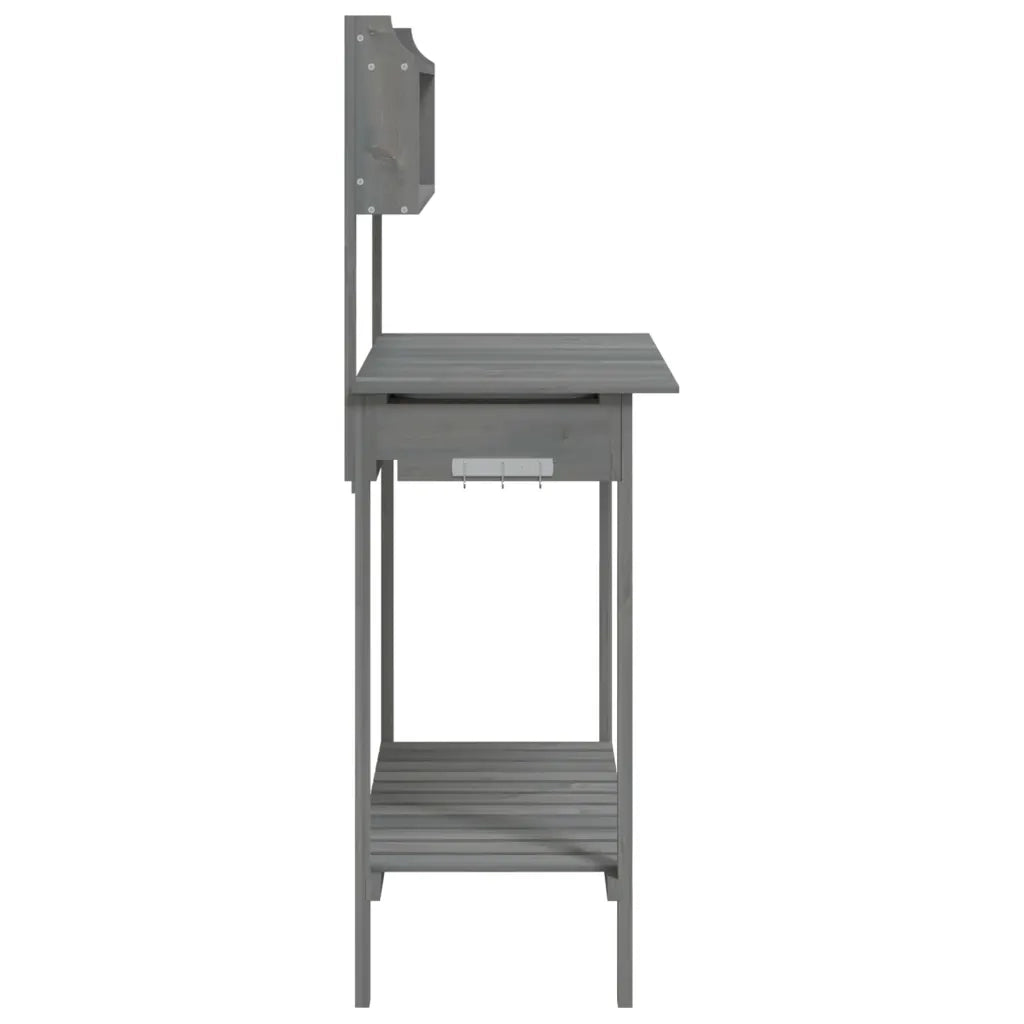 Tavolo Invaso con Lavello Grigio 147,5x44x139,5 Massello Abete CFW2202761