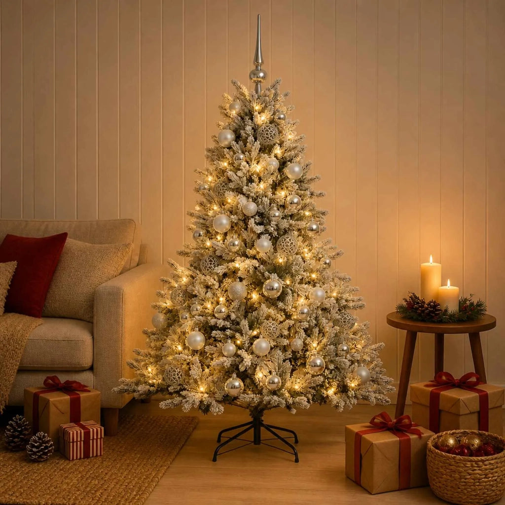 Albero di Natale artificiale con palline 150 cm 150 LED 3465946