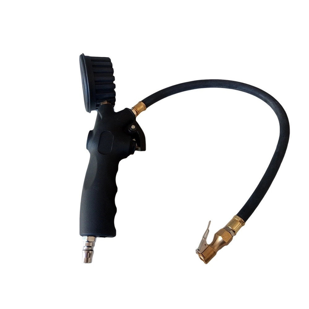 Trade Shop - Pistola Aria Con Manometro Professionale 0-16 Bar 0-230 Psi Liquido Anti-shock -