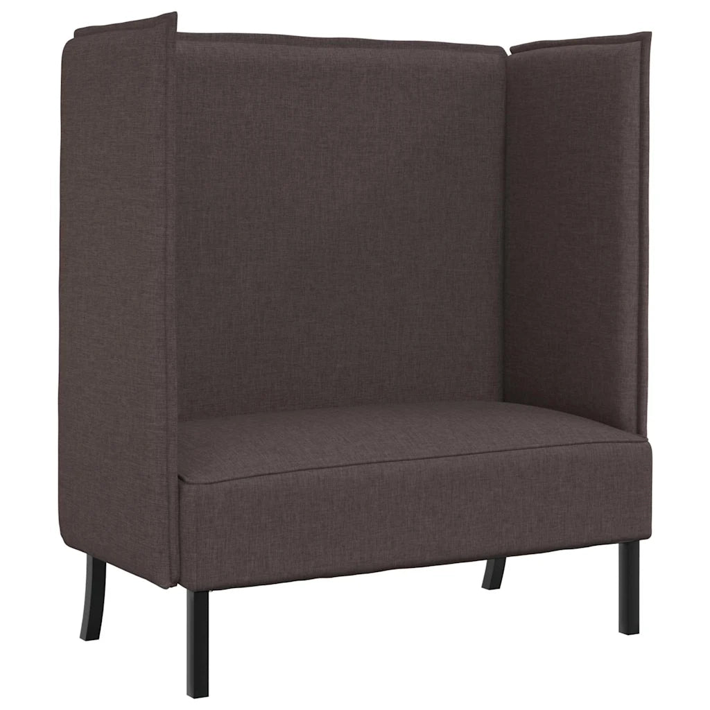 Divano alto 101cm Marrone scuro Tessuto
