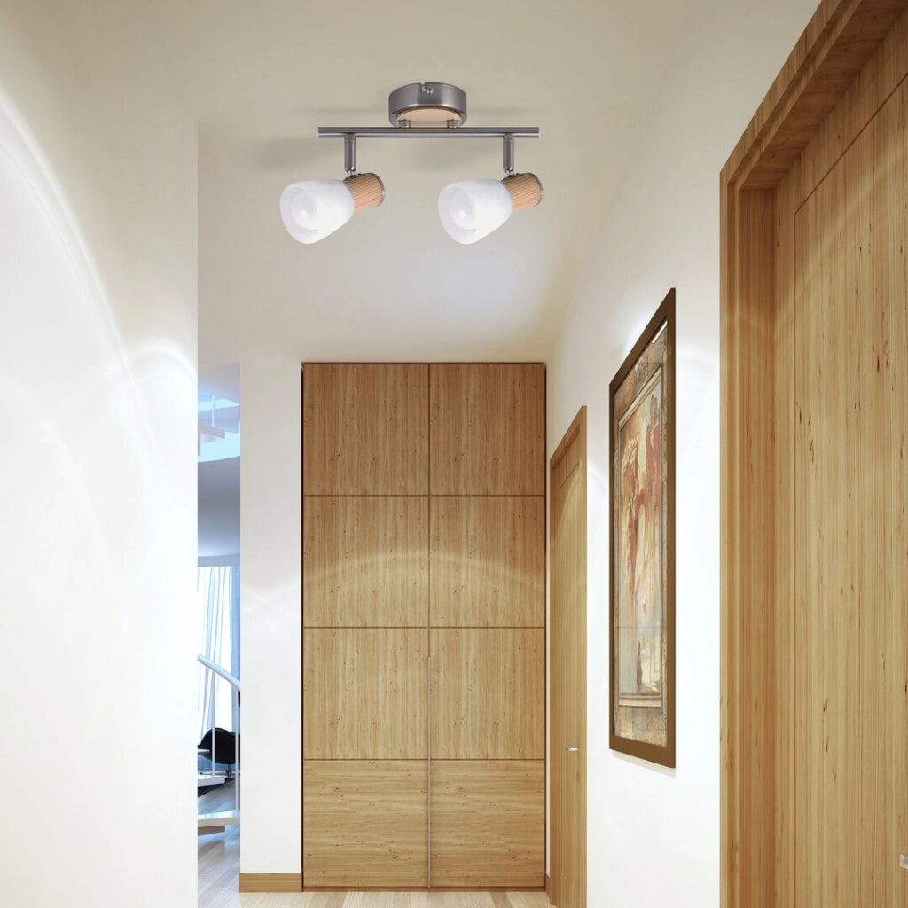 Faretto parete/soffitto Gavin cromo/bianco 2xE14 Rabalux