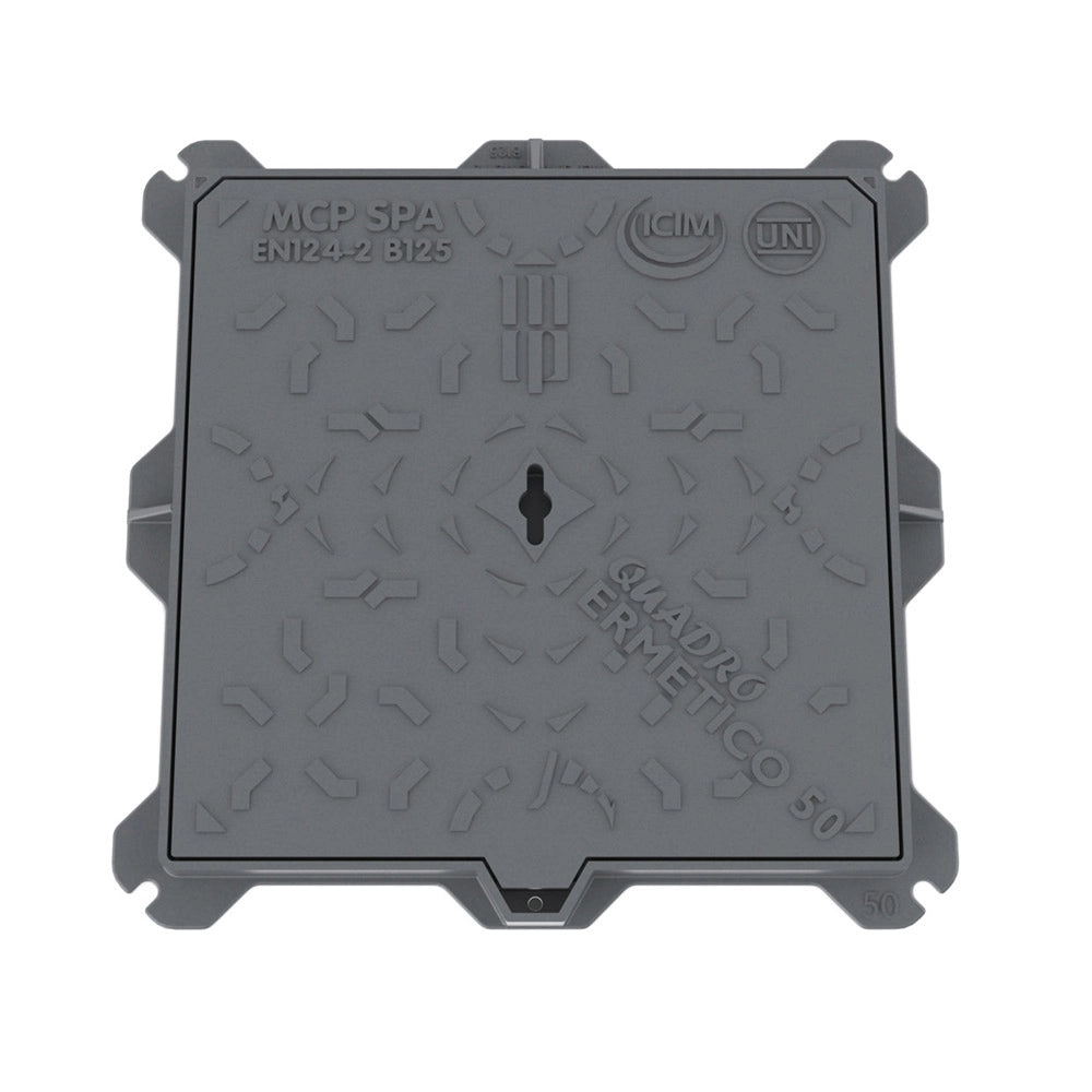 CHIUSINO IN GHISA B125- cm 50 x 50- MCP- pezzi 1