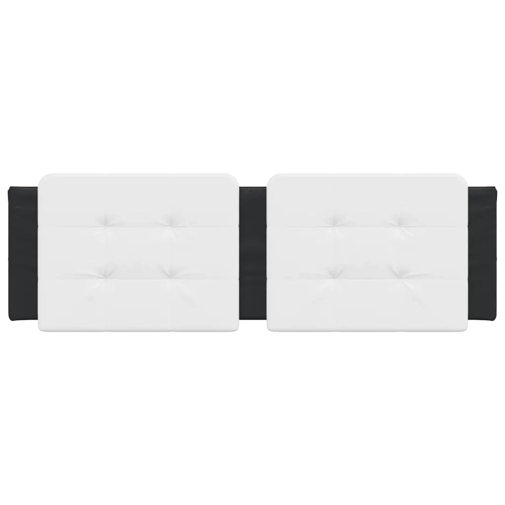 Cuscino Testiera Bianco e Nero 160 cm in Similpelle