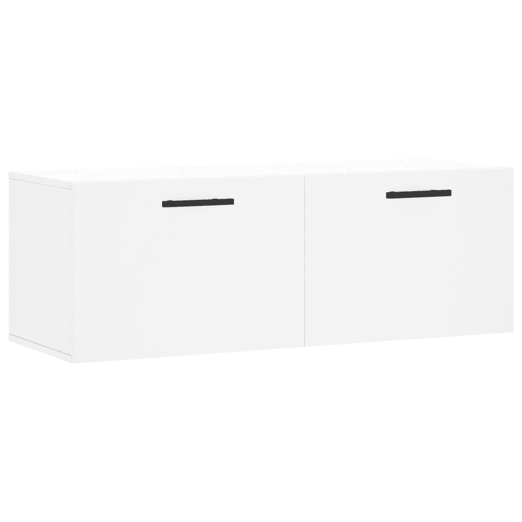 Mobile a Parete Bianco 100x36,5x35 cm in Legno Multistrato 830156