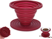 Filtro di caffè riciclabile - Dripper caffè - Riciclabile - Opvougibile - Supporto filtro caffè - Camping e outdoor - Barista - Espresso - portatile - riciclabile - per backpacking, camping
