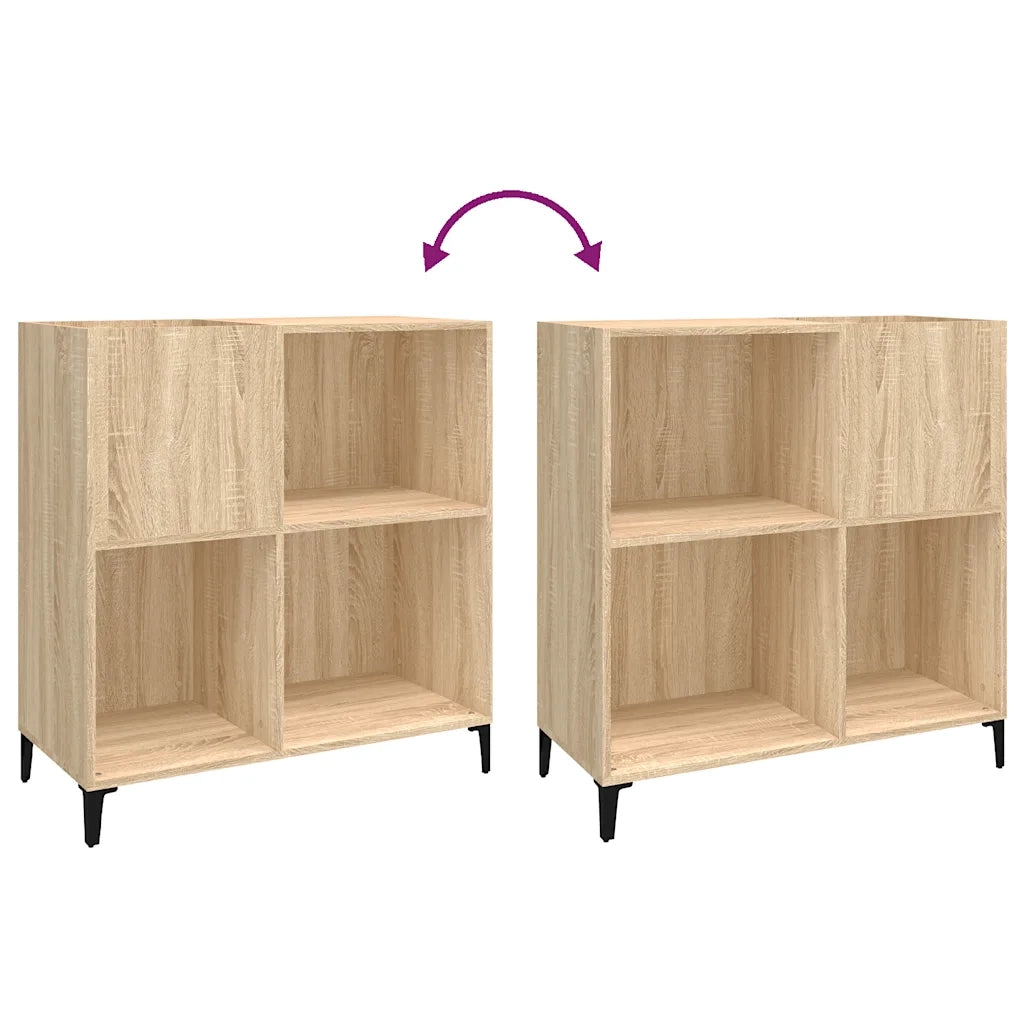 Mobile Porta Dischi Rovere Sonoma 84,5x38x89 Legno Multistrato 832000