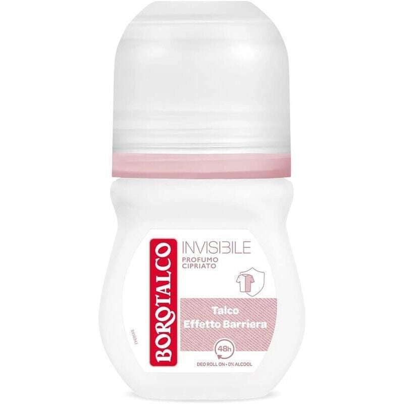 BOROTALCO ROLL-ON 50 ML FORMULA SENZA ALCOOL EFFICACIA FRESCA 48H EFFETTO BARRIERA ROSA