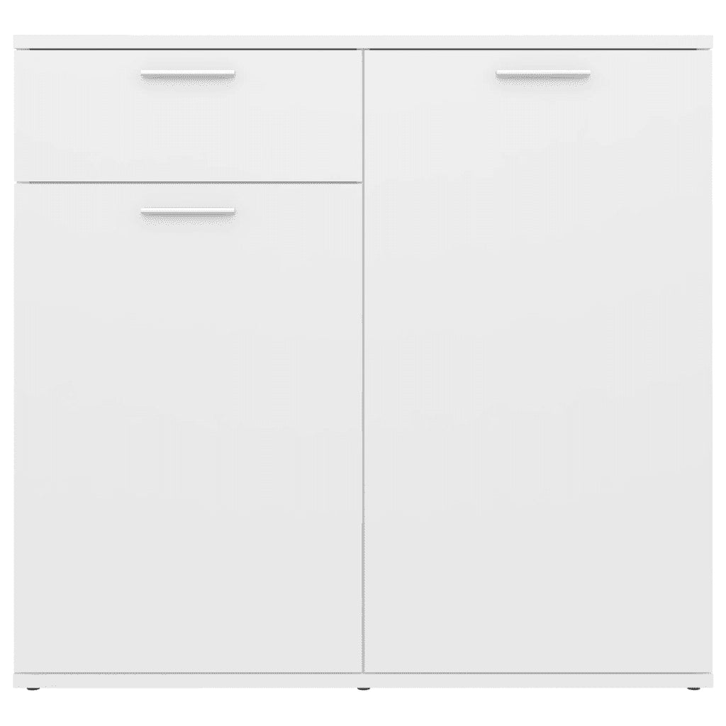 Credenza | Madia | Buffet da pranzo | Armadio da pranzo Bianca 80x36x75 cm in Legno Multistrato