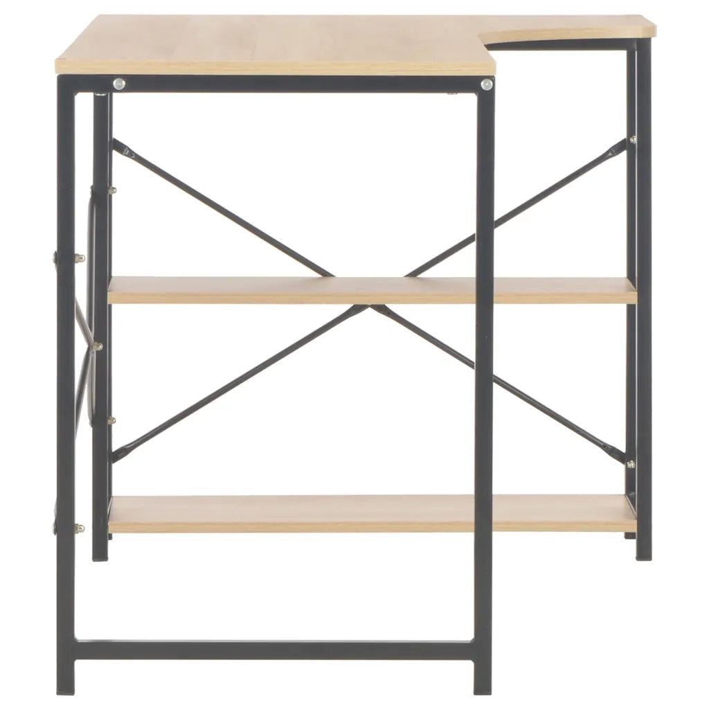 Scrivania per Computer Nera e Rovere 120x72x70 cm 20264