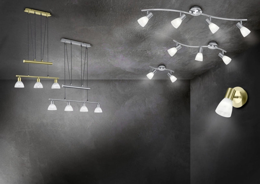 Faretto soffitto Trio Levisto argento 3xE14 dimm. IP20
