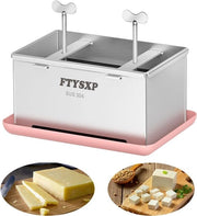 Tofu-pers per formaggio in acciaio inossidabile - 304 Vegetariano senza bisfenolo A Lavabile in lavastoviglie (22 * 16 * 12 cm)