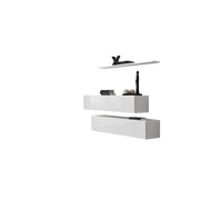 Set di mobili da soggiorno SWITCH SBII design, colore bianco lucido.