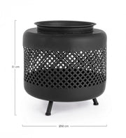 Braciere Acciaio Nero Industriale da Esterno 50 cm - VULCANO
