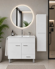 Mobile bagno con lavabo ORIGENBATH SAMOS senza specchio 70x40 cm bianco con colonna