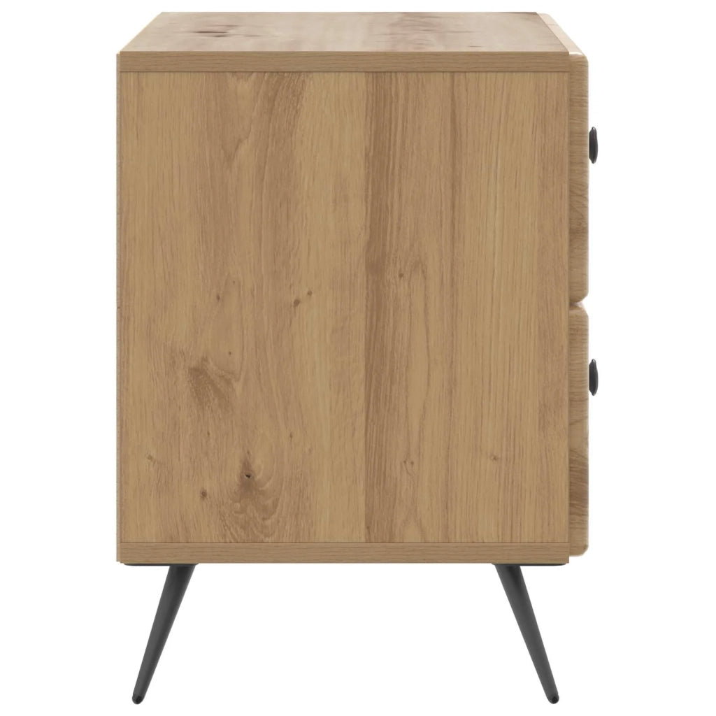 Comodino | Armadio da Notte | Mobiletto da notte Rovere Artigianale 62 x 34,5 x 47,5 cm