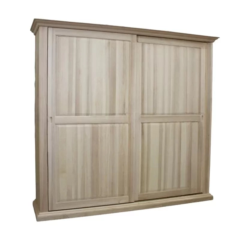 armadio classico 2 porte scorrevoli legno grezzo 275x66x254 (2166) - Mobili 2G