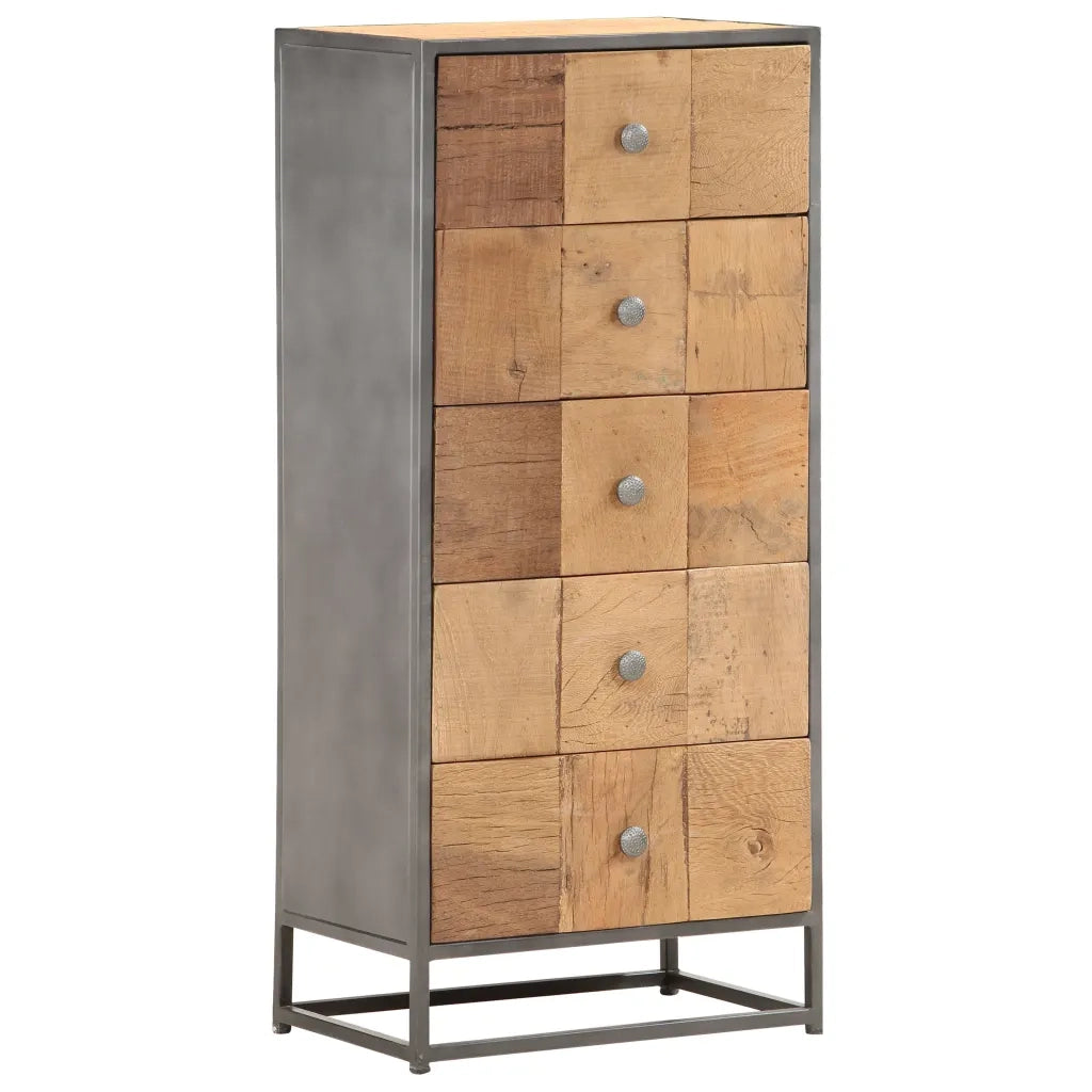 Cassettiera 45x30x100 cm in Legno Massello di Recupero cod mxl 69675