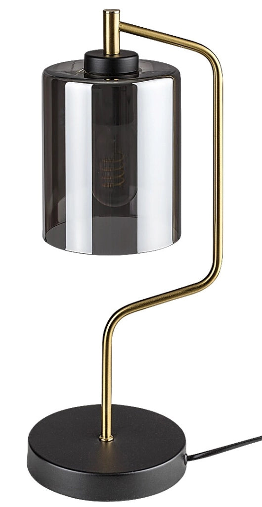 Lampada da tavolo Rabalux Perez nero oro vetro E27 40W