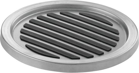 Set di supporti in acciaio inossidabile lucidato da 4 pezzi grigio - Collezione Linea