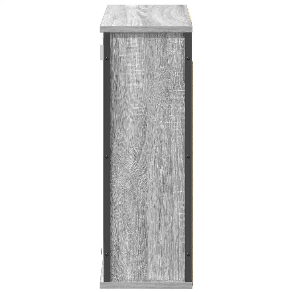 Pensile da Bagno con Specchio-Mobile bagno con specchio Grigio Sonoma 60x21x60 cm