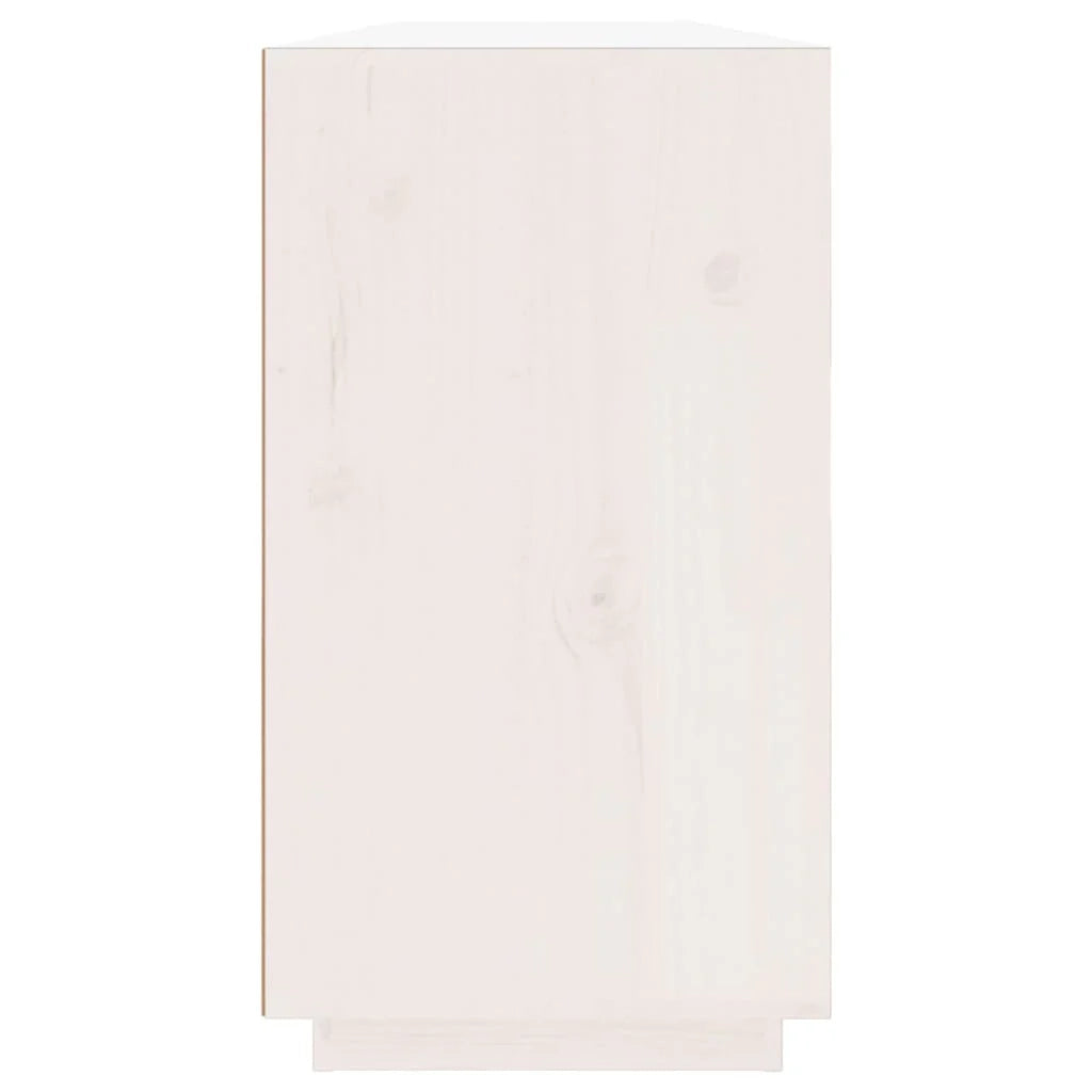 Buffet credenza cassettiera armadio mobile contenitore organizer per cucina soggiorno salotto 100 x 40 x 75 cm legno massello di pino bianco 02_0030171