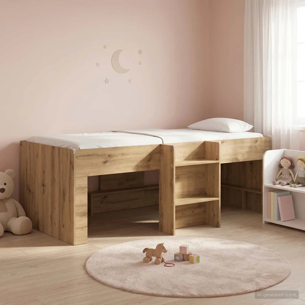 Letto Alto per Bambini Rovere Artigianale 193 x 96,1 x 68,5 cm 3422594