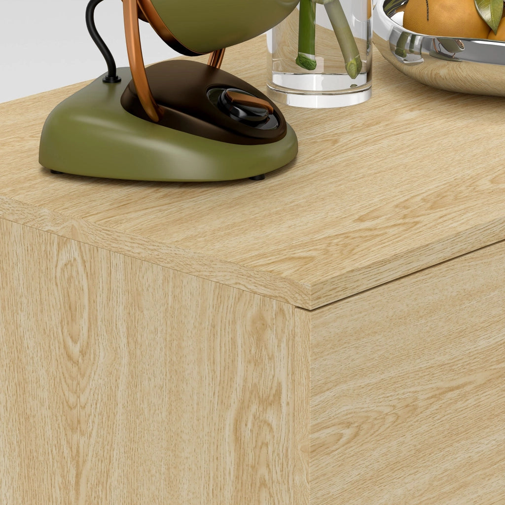 Cassettiera 6 Cassetti Design Nordico 110x40x75 cm Rovere